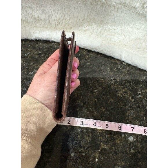 Coach Vintage Wallet Womens Brown Billfold Tab Closure Brass Logo Plate - Picture 4 of 8